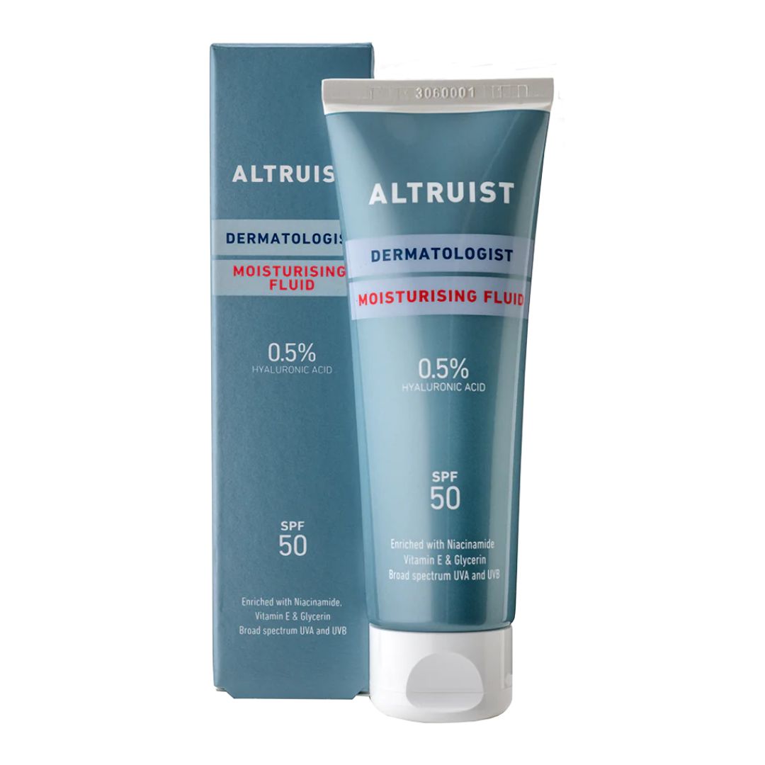 Altruist Dermatologist Moisturising Fluid SPF 50 with 0.5% Hyaluronic Acid, 50ml