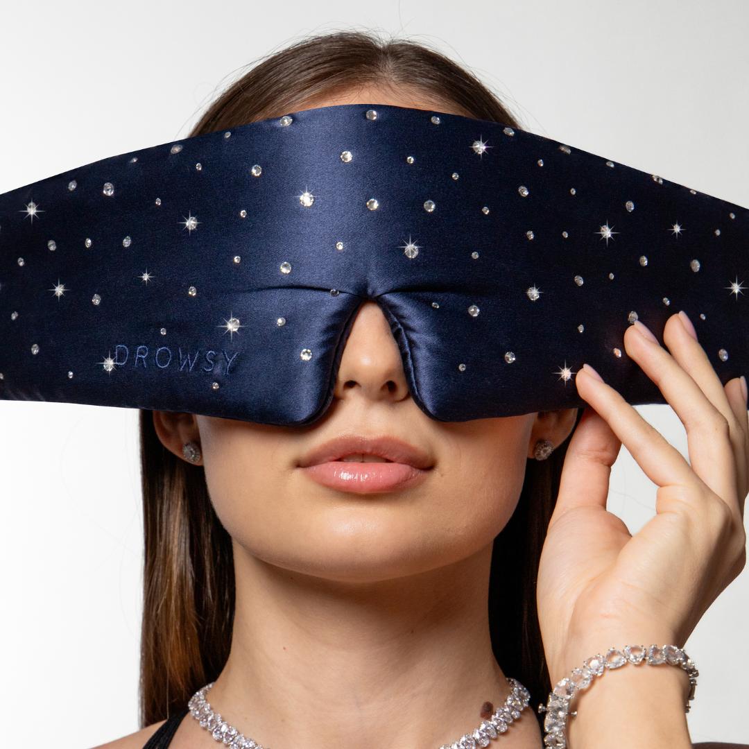 Drowsy Silk Sleep Mask with Crystals by Swarovski®