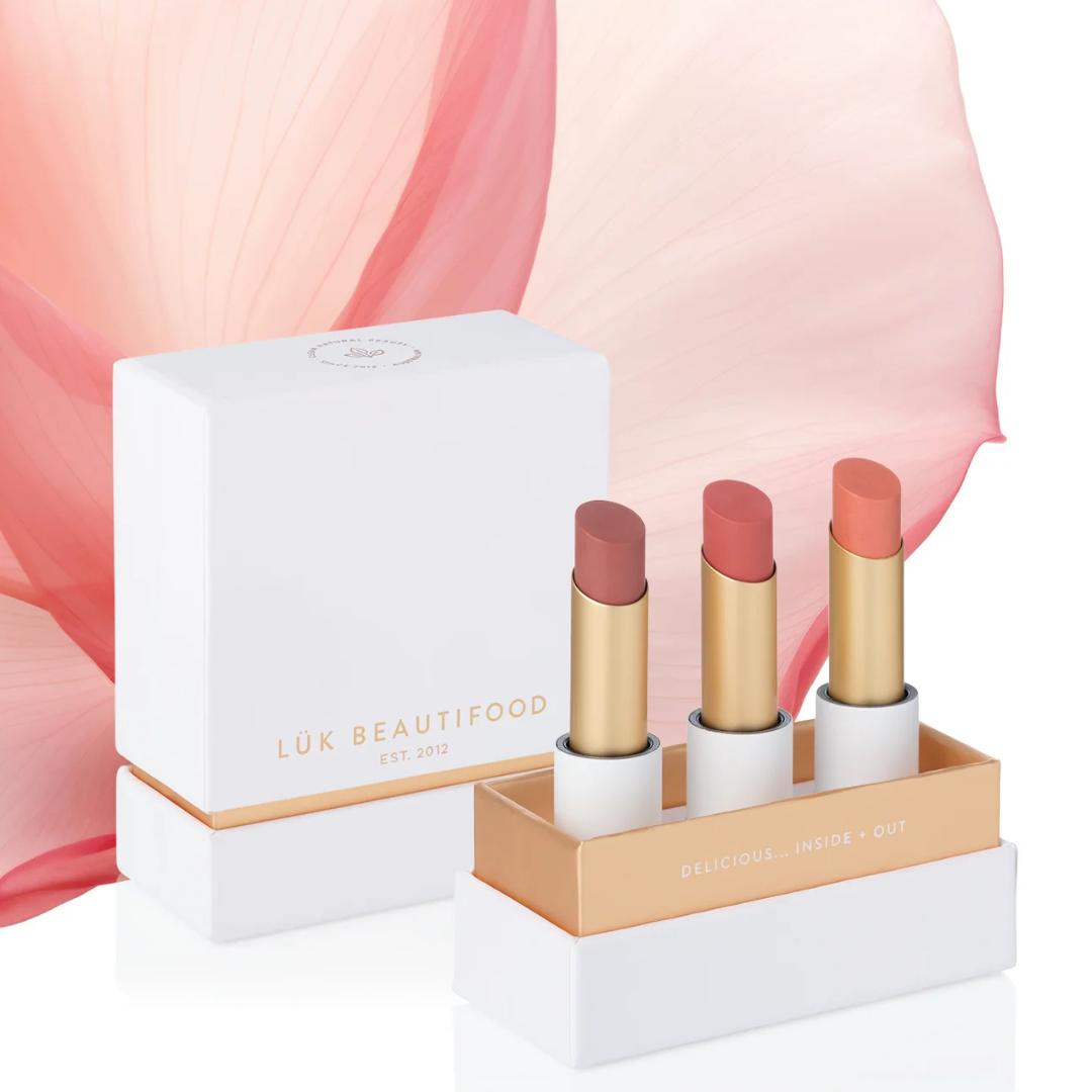 Lük Lip Nourish Trio - Perfect Nudes - 3 x 3g