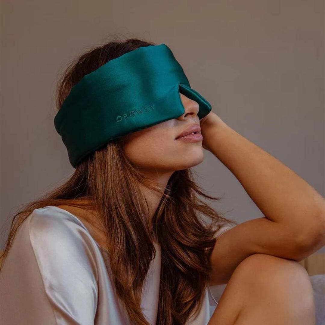 Drowsy Silk Sleep Mask - Green Sapphire