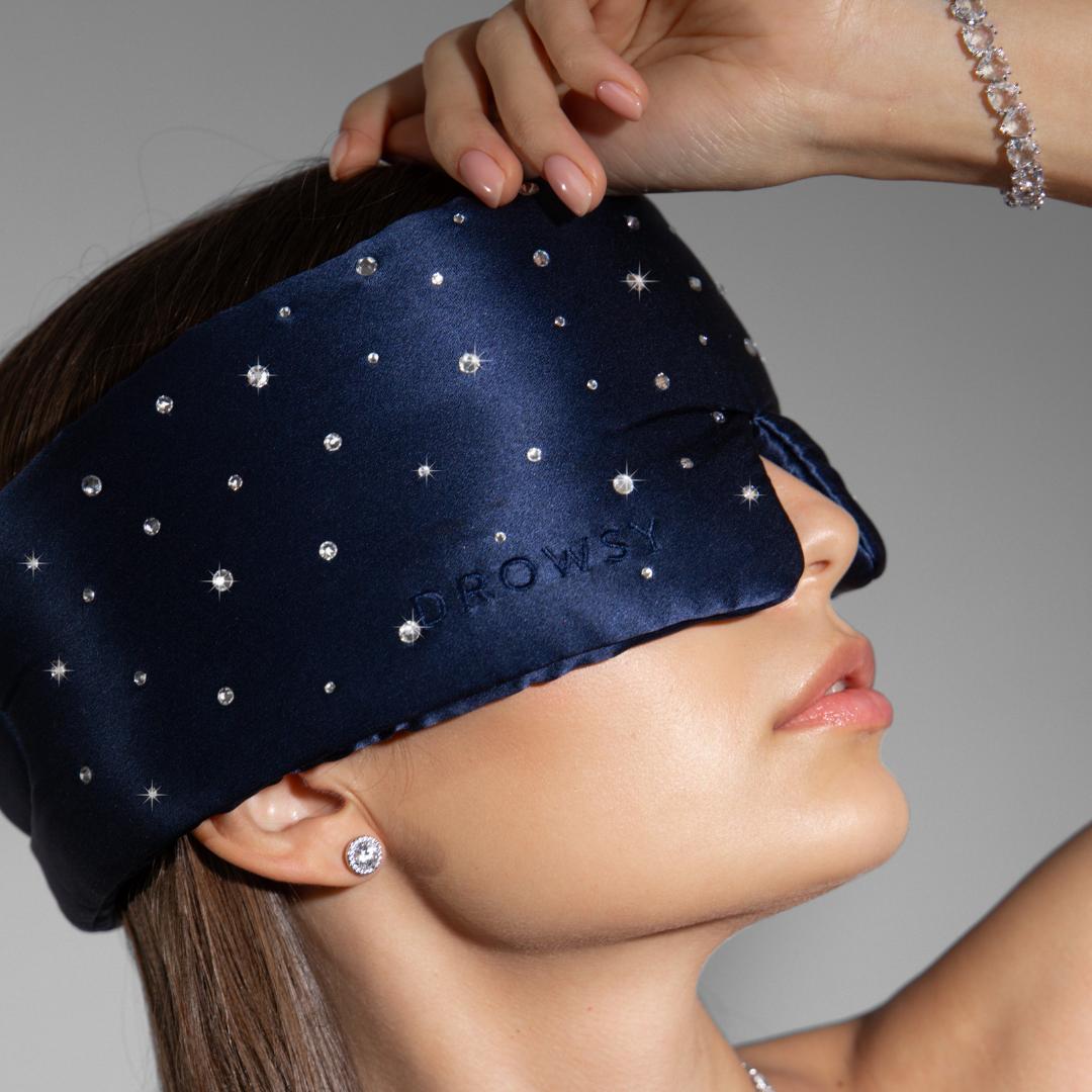 Drowsy Silk Sleep Mask with Crystals by Swarovski®