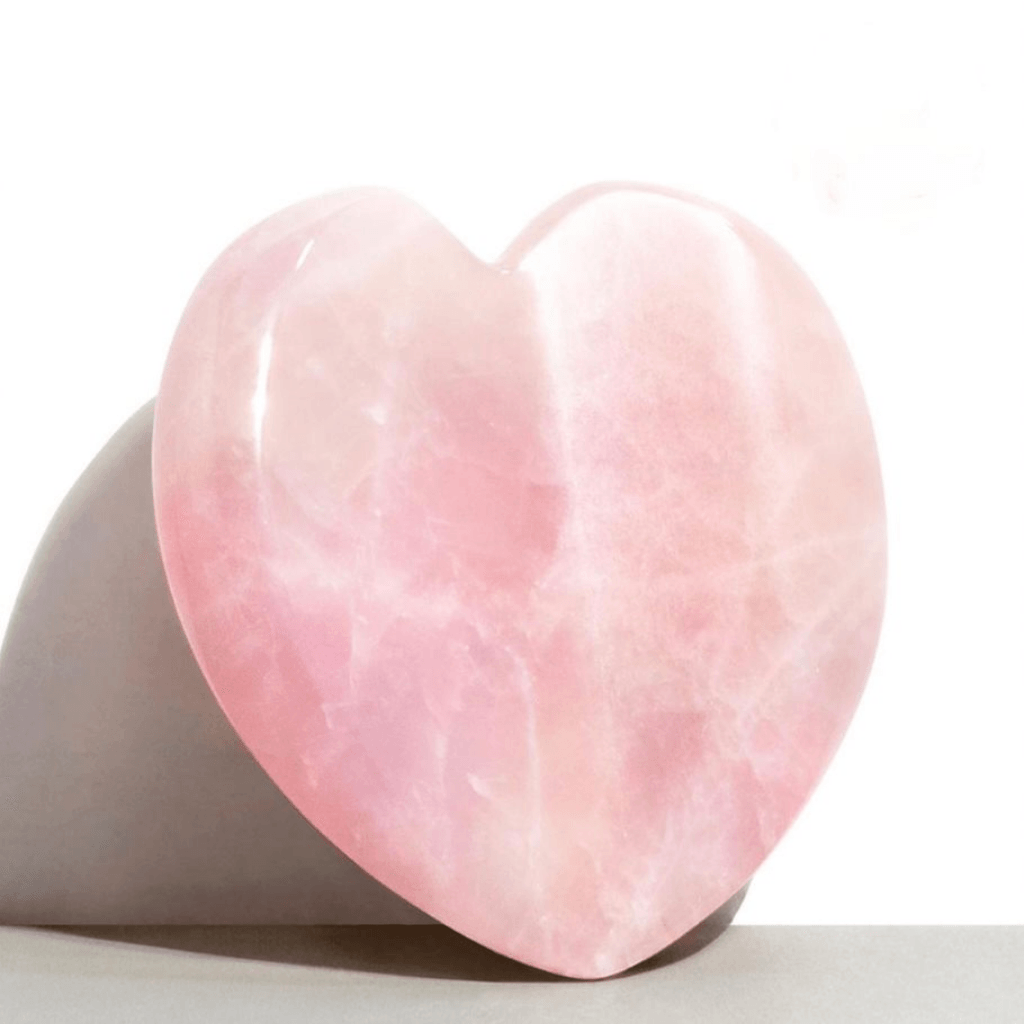 Gua Sha Rose Quartz Love Heart – The Skincare Edit